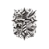 American Cross Tattoo