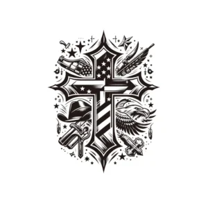 American Cross Tattoo