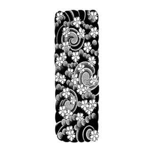 Cherry Blossom Spiral Wave Arm Tattoo Sticker