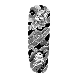 Japanese Hannya Kappa Arm Tattoo Sticker