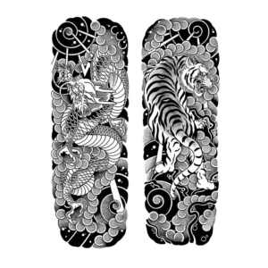 Dragon & Tiger Arm Tattoo Set