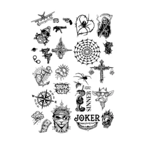 Dark Old School Multi-Element Tattoo Set
